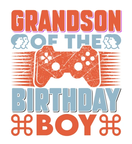 Retro Gamer Birthday Boy Design Template for Grandson Celebration