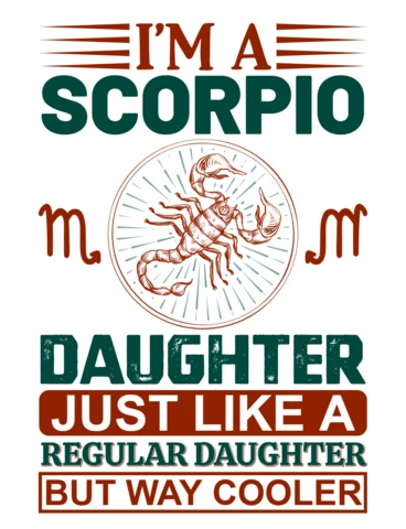 Modelo de design de tipografia retrô da filha de Escorpião