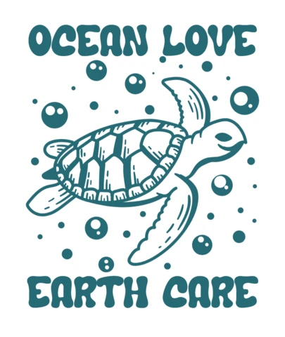 Ocean Love, Earth Care Protecting Our Planet’s Blue Heart T-Shirt Design Template