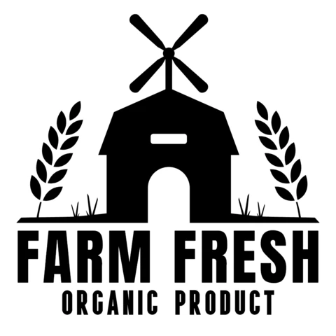 Farm Fresh Organic Product Logo Design Template