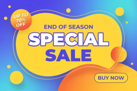 Colorful Sale Announcement Template for Promotional Design