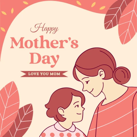 Plantilla editable de feliz día de la madre - diseño bonito y artístico para celebrar a las mamás
