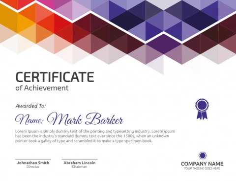 Abstract Corporate Award Certificate Post Design Template