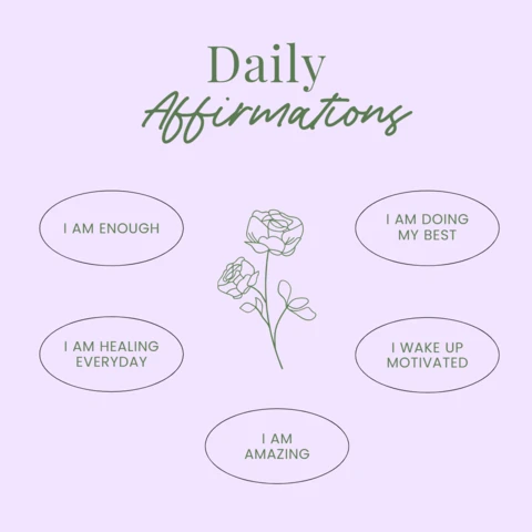 Daily Affirmations Quote Instagram Post Design Template