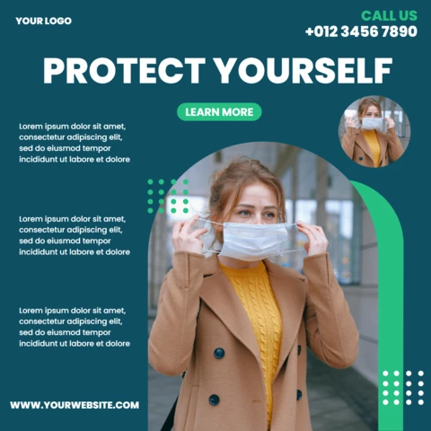 Coronavirus Awareness Instagram Post Design Template