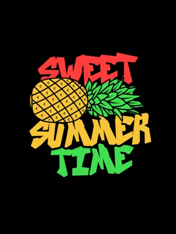 Sweet Summer Time T-shirt Template Design