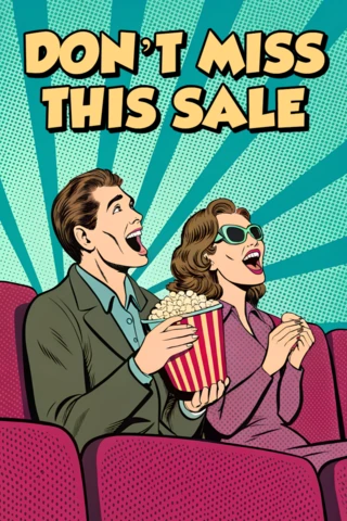 Pop Art Sale Announcement Template for Promotional Flyers