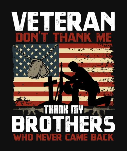 American Army Veteran Vintage T-Shirt Design