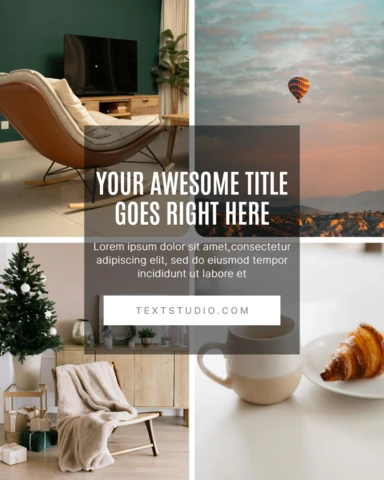 Modello di design per post instagram di stile di vita moderno e minimalista
