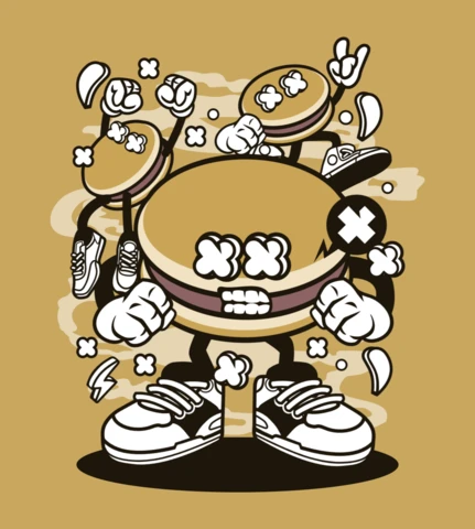 Dorayaki Cartoon Character Poster Design Template