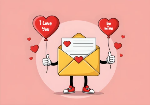 Valentine's Day Love Letter Design Template