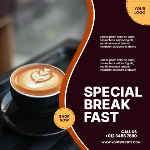 Coffee Sale Instagram Post Design Template