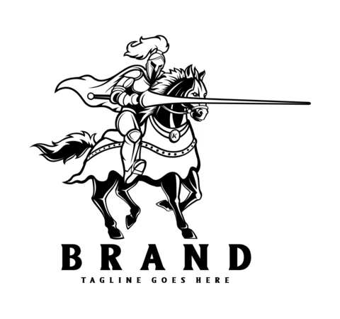Spartan Horses Logo Design Template