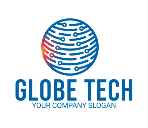Designvorlage für das Globe-Tech-Logo