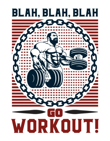 Vintage Fitness Design Template: Go Workout with Bold Retro Graphics