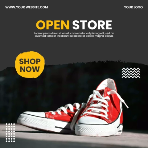 Sneakers Sale Banner Social Media Post Design Template