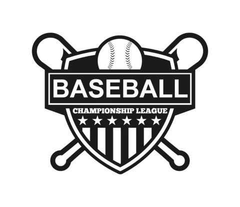 Szablon projektu logo sportowe mistrzostw baseballu