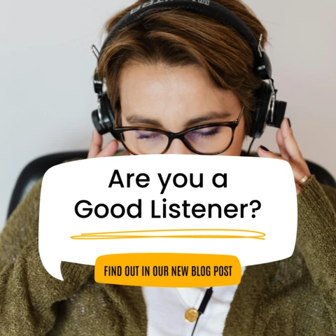 Listening Skills Blog Promotion Instagram Post Design Template