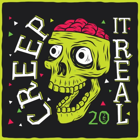 Creep It Real Funny Skull T-Shirt Design Template