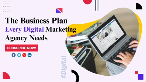 Marketing digital canal youtube thumbnail post design template