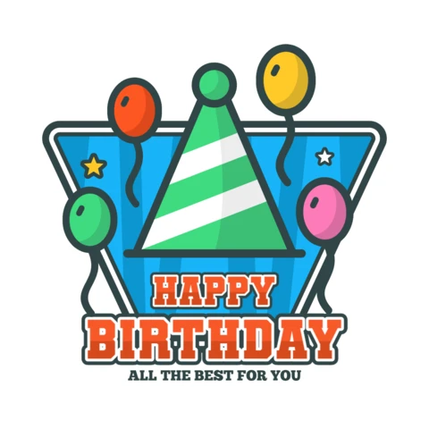 Happy Birthday Party Greeting Card Design Template