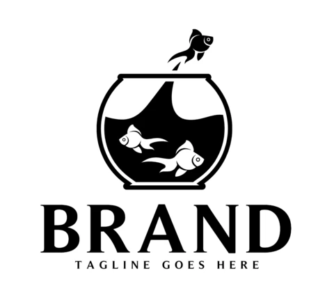 Aquarium Fish Logo Design Template