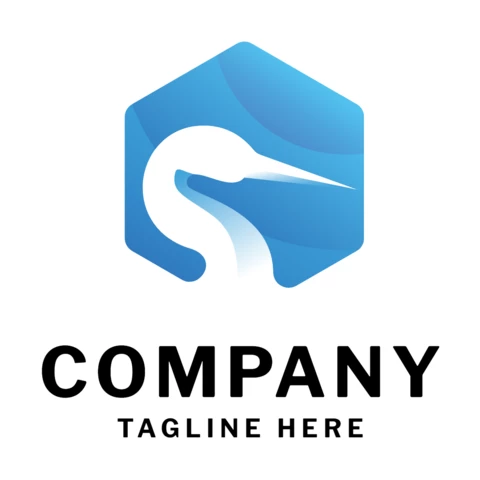 Modello di progettazione del logo dell'airone