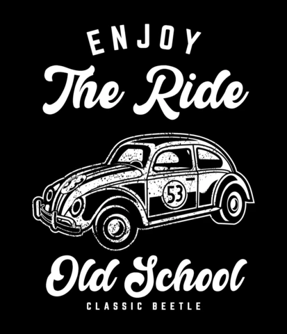 Enjoy The Ride Car Vintage T-Shirt Design Template