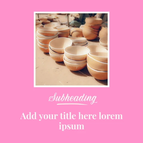 Ceramic Bowls Display Instagram Post Design Template