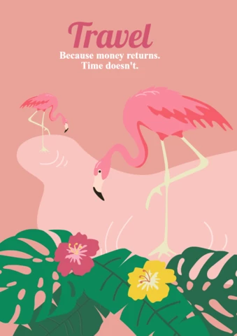 Plantilla de diseño de póster retro de viajes y aventuras