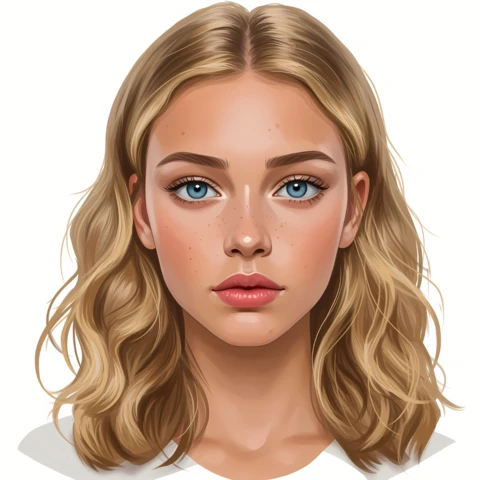 Plantilla de diseño de retrato editable para proyectos creativos