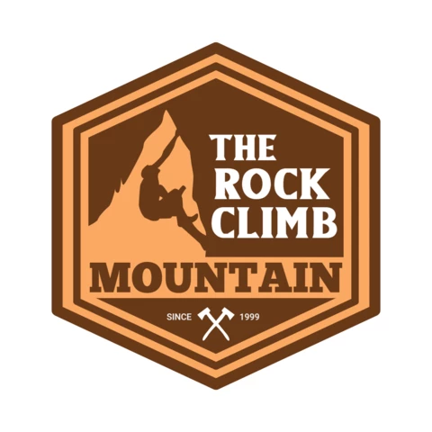 Logo-Designvorlage für Abenteuer-Bergsteigen