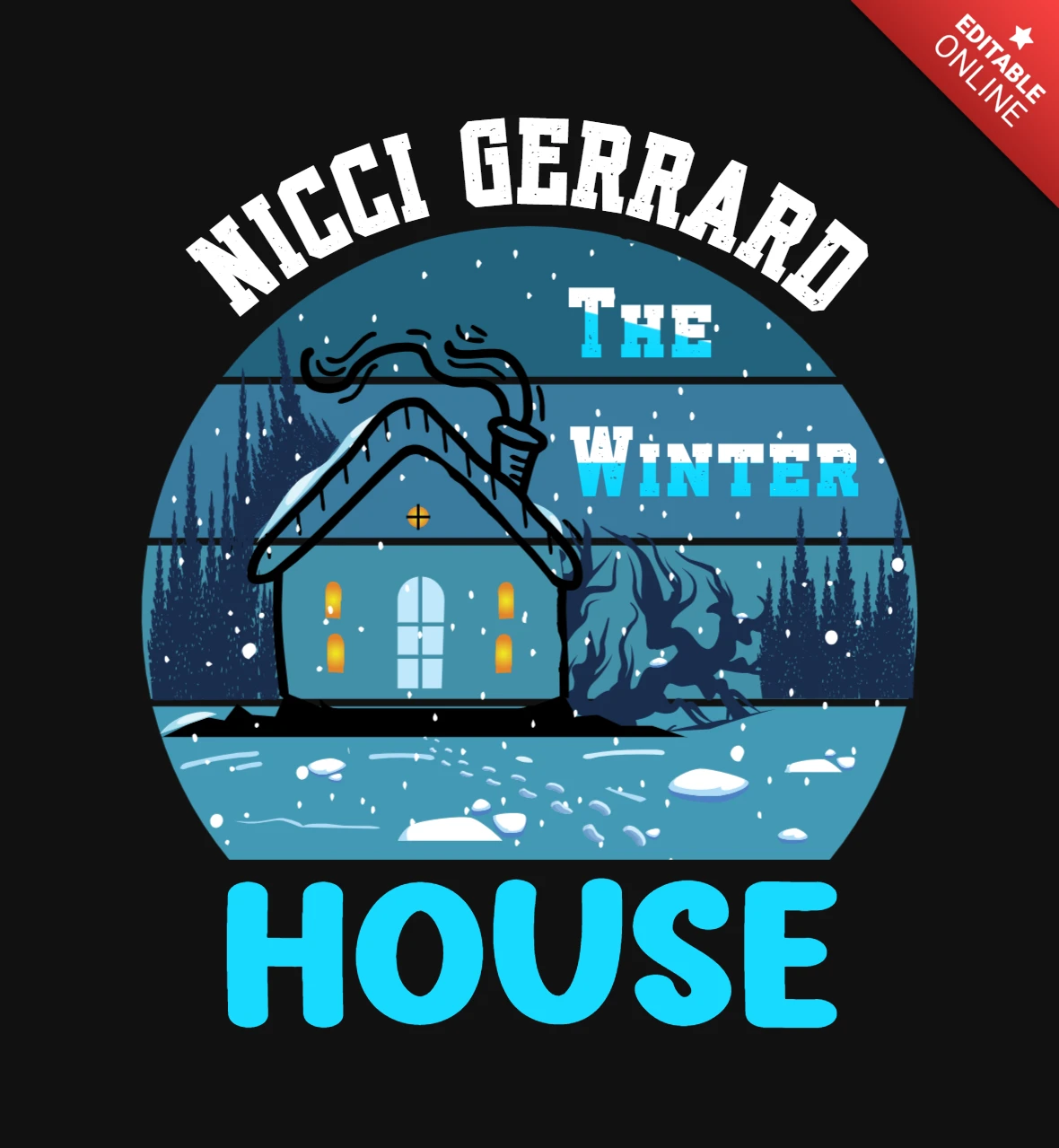 Nicci Gerrard Winter T-Shirt Design Template