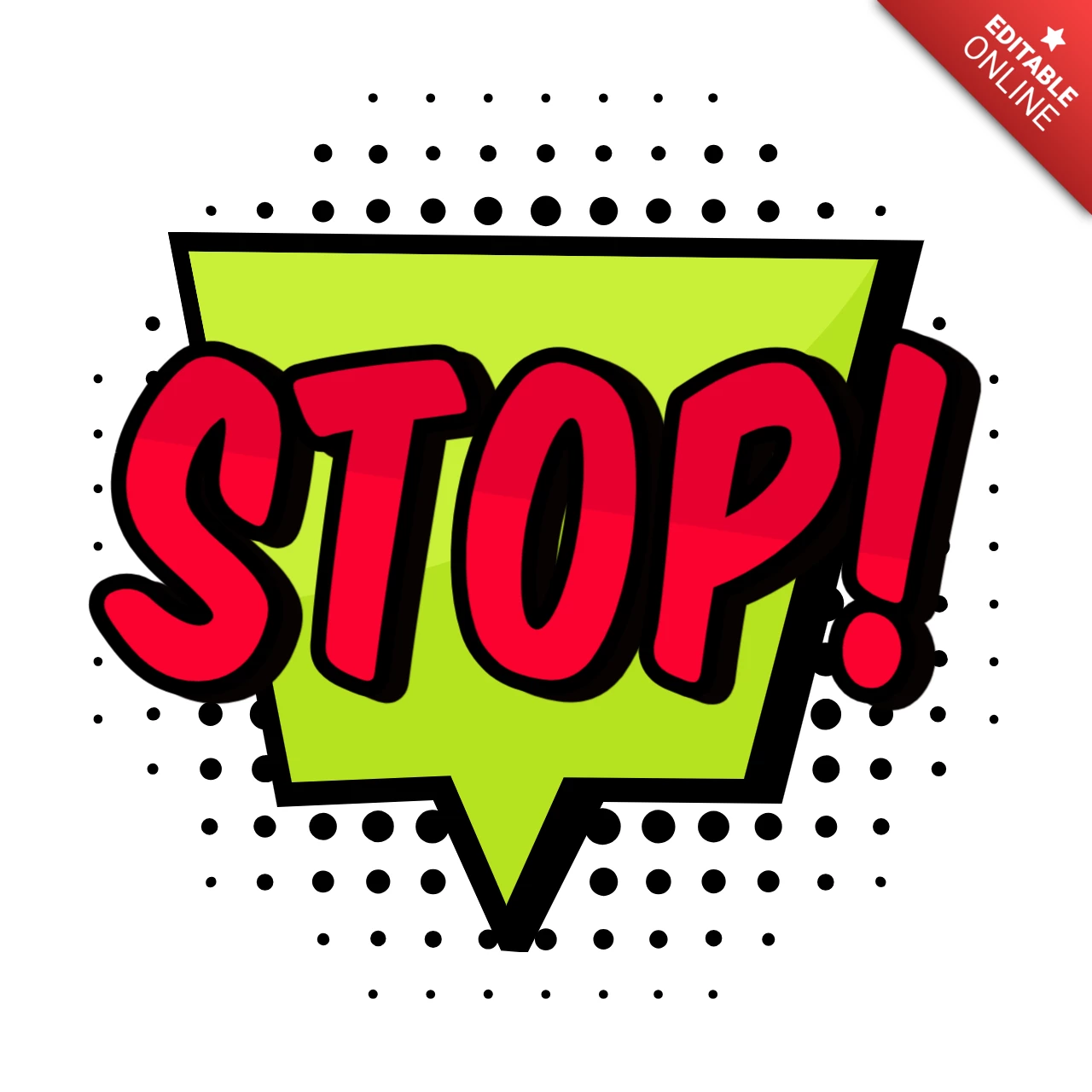 Plantilla de efecto de texto estilo cómic pop art