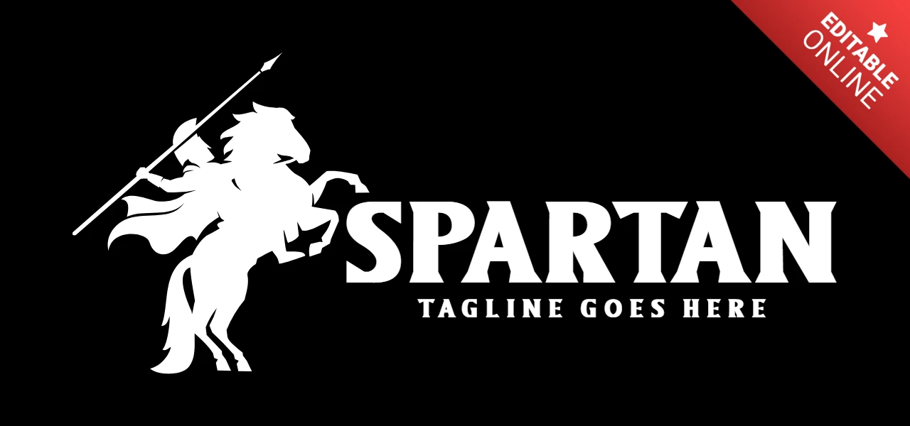 Spartan Spear Logo Design Template