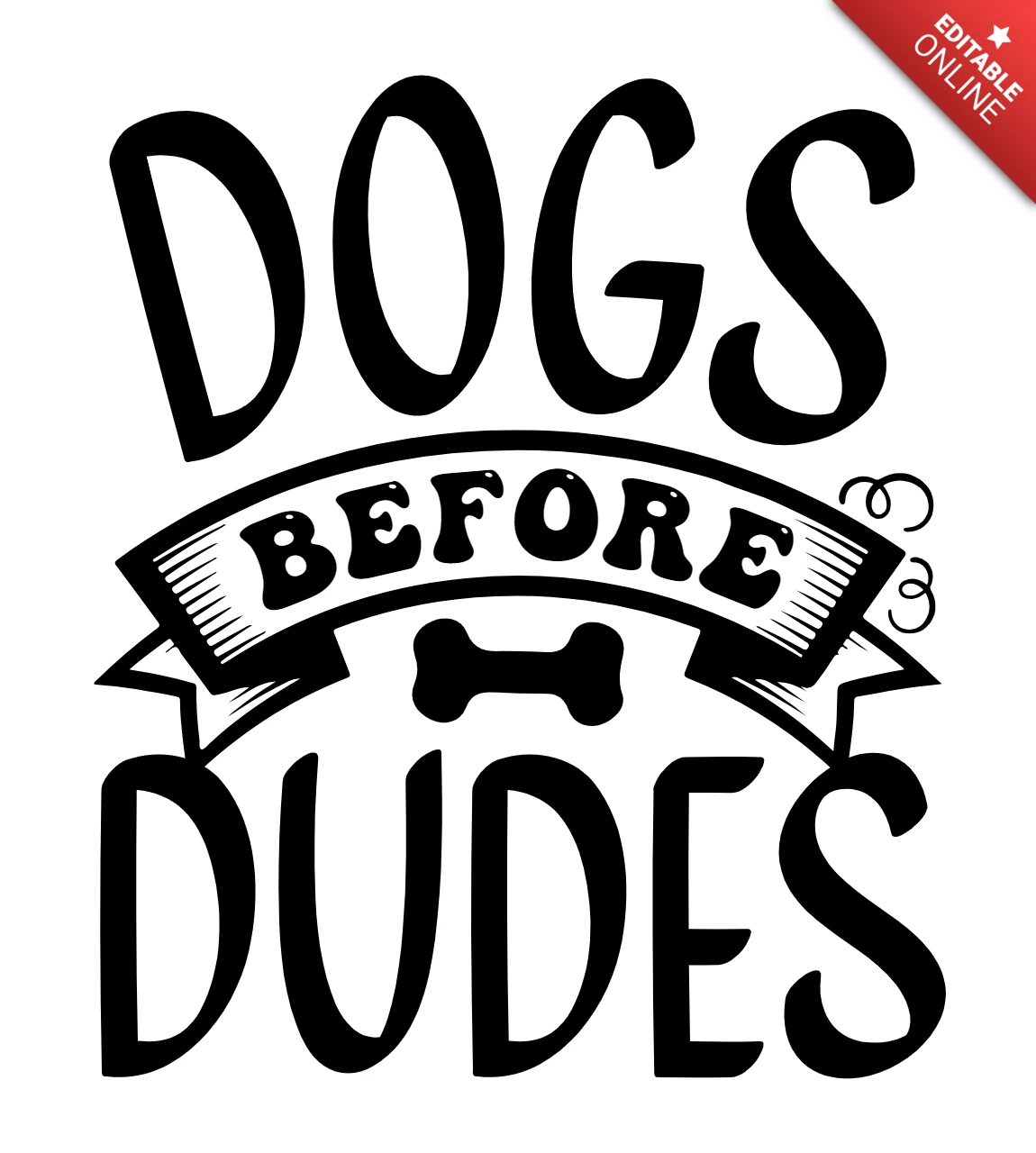 Les chiens avant les hommes - modèle de t-shirt