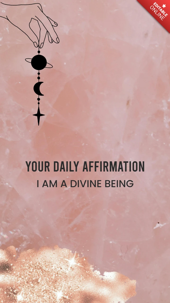 Embrace Your Divinity with Celestial Symbols Instagram Story Post Design Template