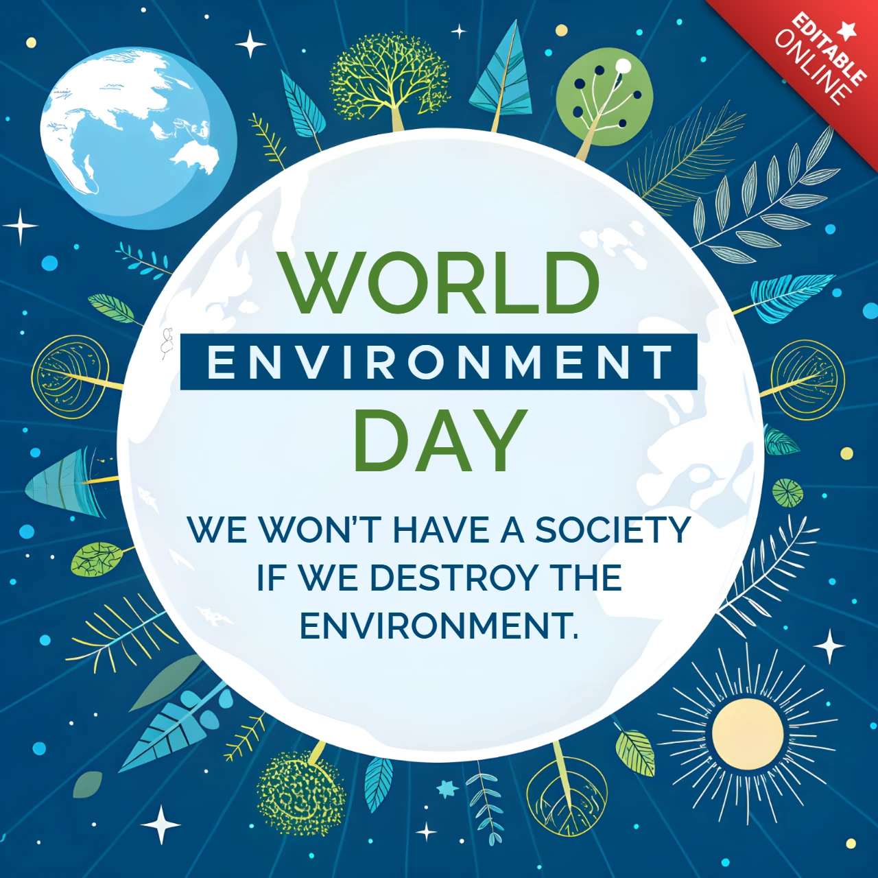 Trees in the Atmosphere Design Template for World Environment Day Celebration