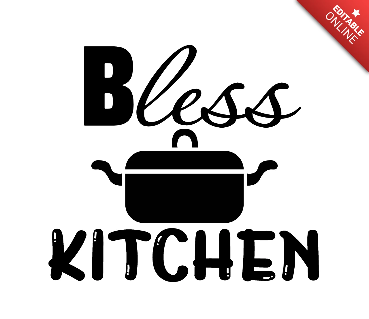 Bless Kitchen T-Shirt Design Template