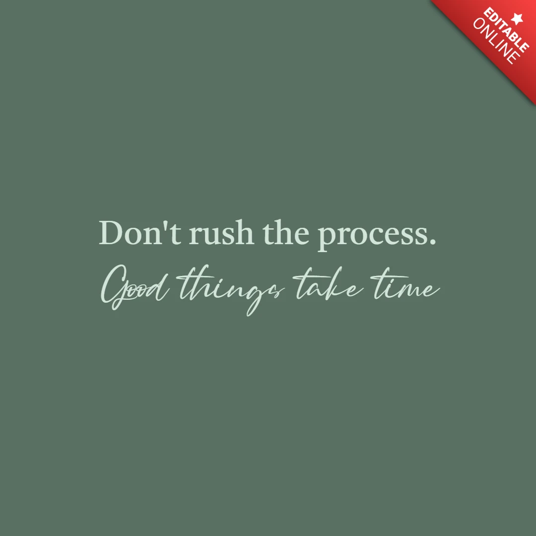 Motiverende quote over proces instagram post ontwerp sjabloon