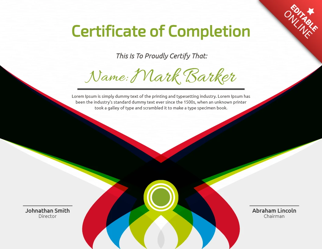 Modello di certificato aziendale post design