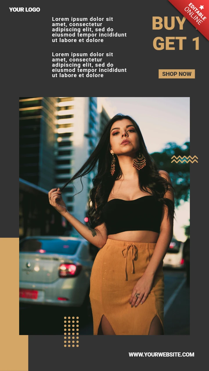 Collage ethnique tendance instagram ad story post design template