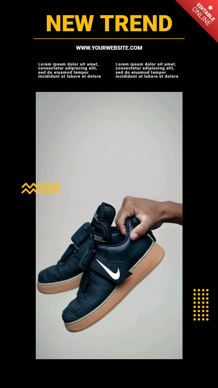 Modern Trend Sneakers Instagram Story Post Design Template