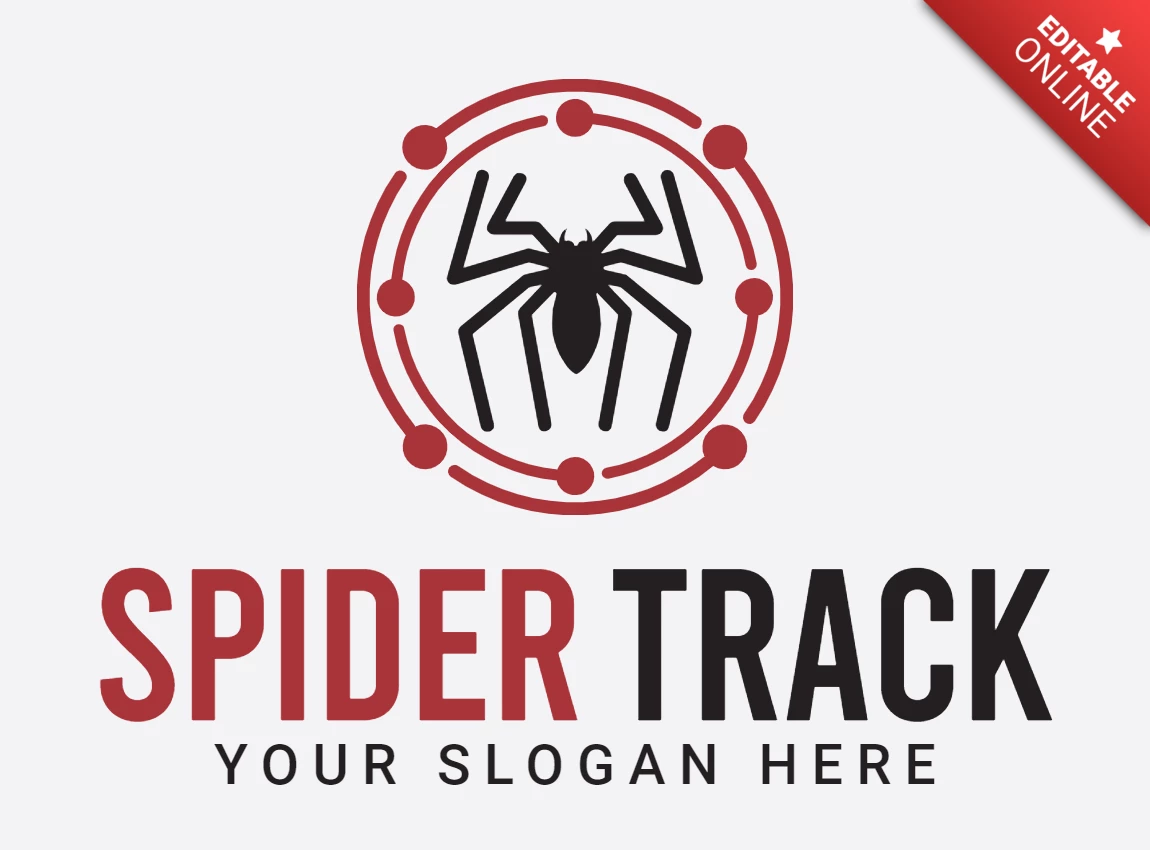 Spider Track Logo Design Template
