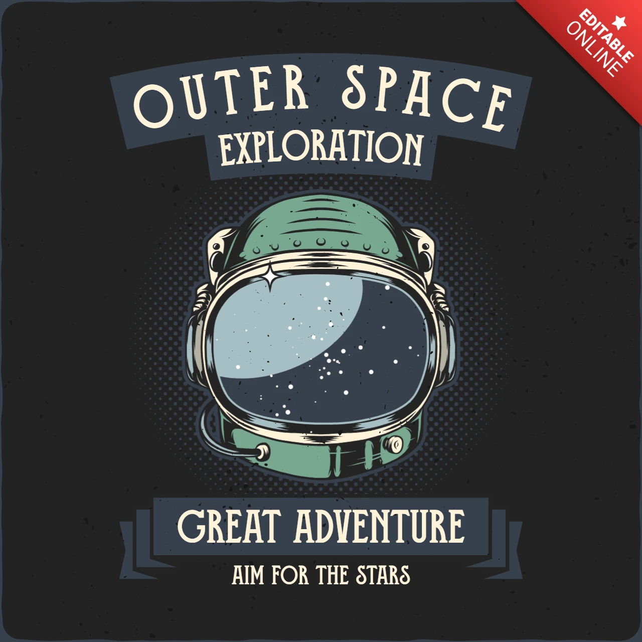 Outer Space Exploration T-shirt Design Template
