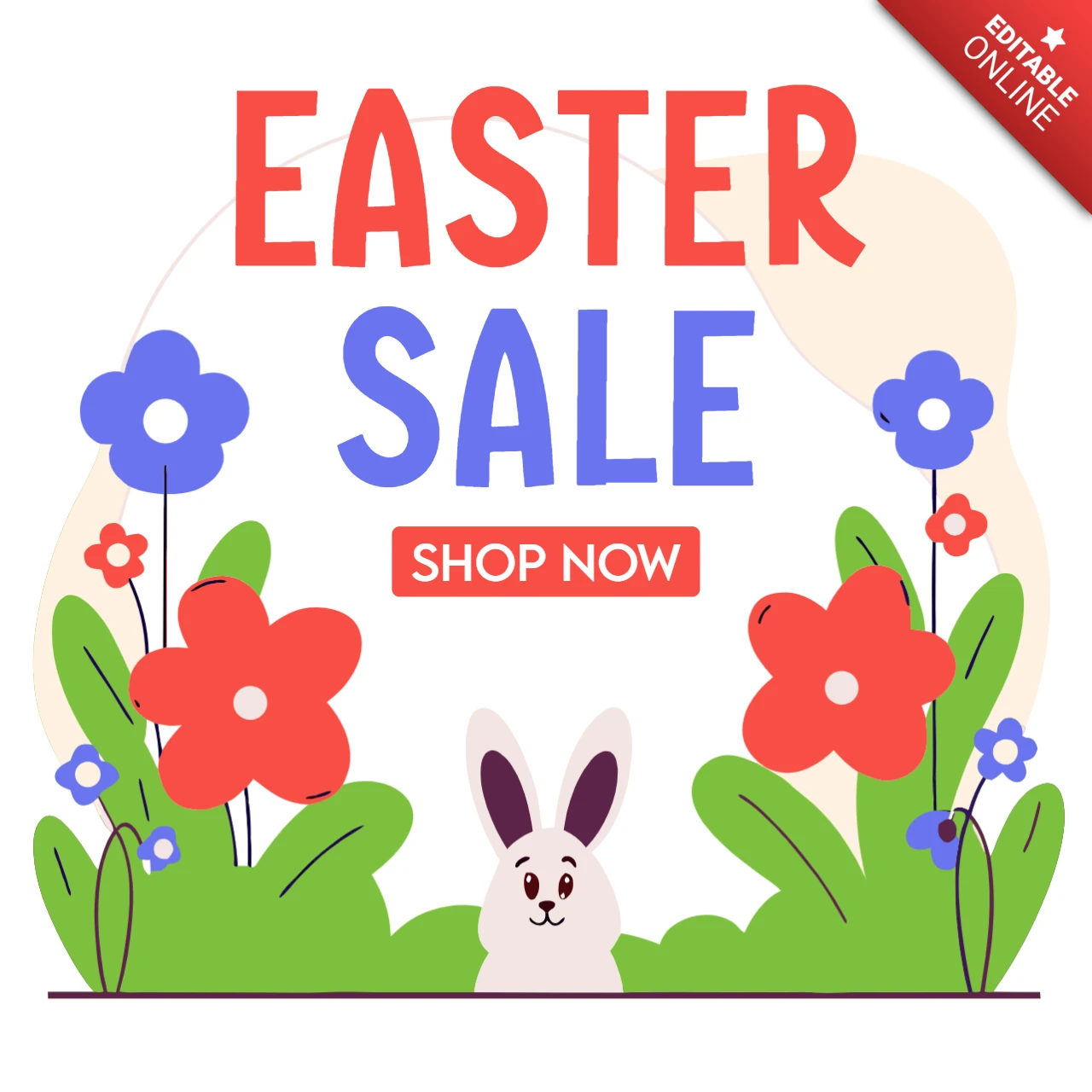Bunte Ostern Verkauf Design-Vorlage für den Frühling Promotionen
