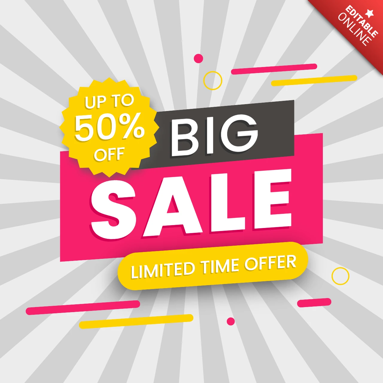 期間限定ビッグセールデザインテンプレート - 最大50%オフ
