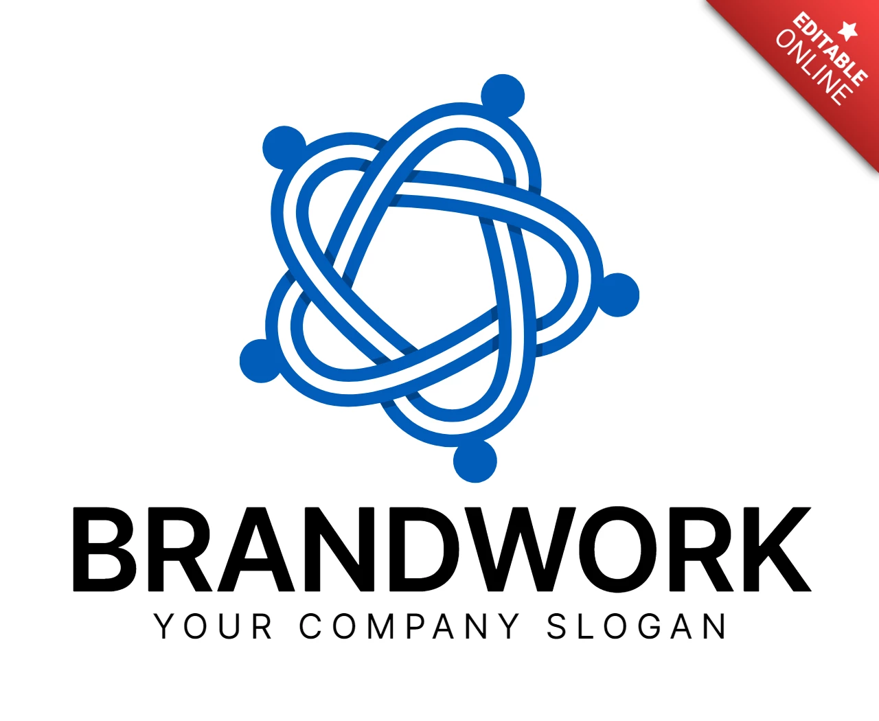 Brandwork-Logo-Designvorlage mit moderner abstrakter Form