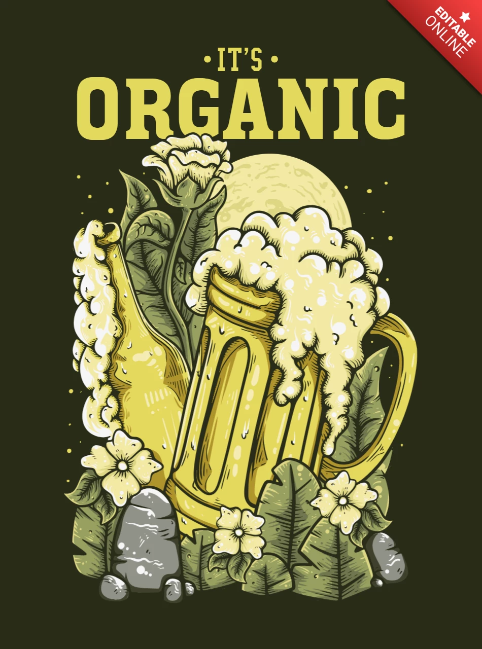 Colorful Beer Bottle Vintage T-shirt Design Template
