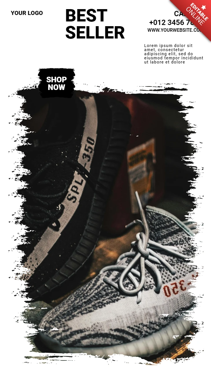 Szablon posta w mediach społecznościowych o modzie i stylu sneakersów